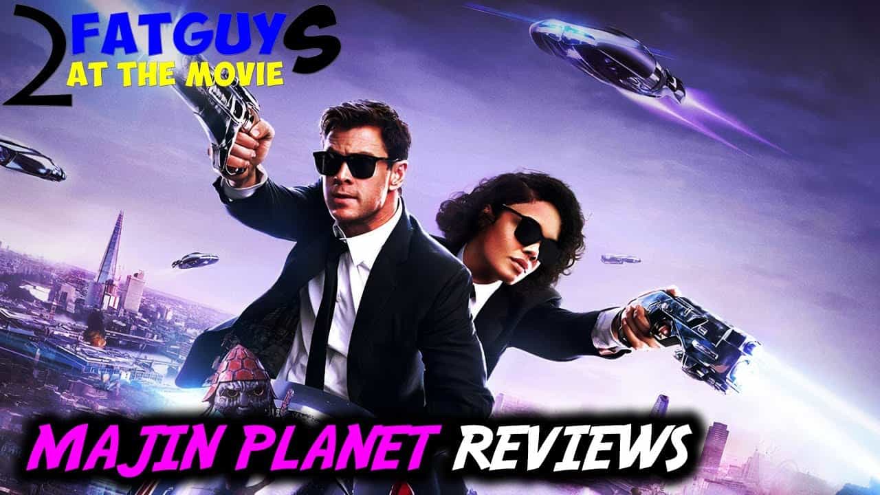 Men in Black 4 characters with futuristic cityscape and flying vehicles.