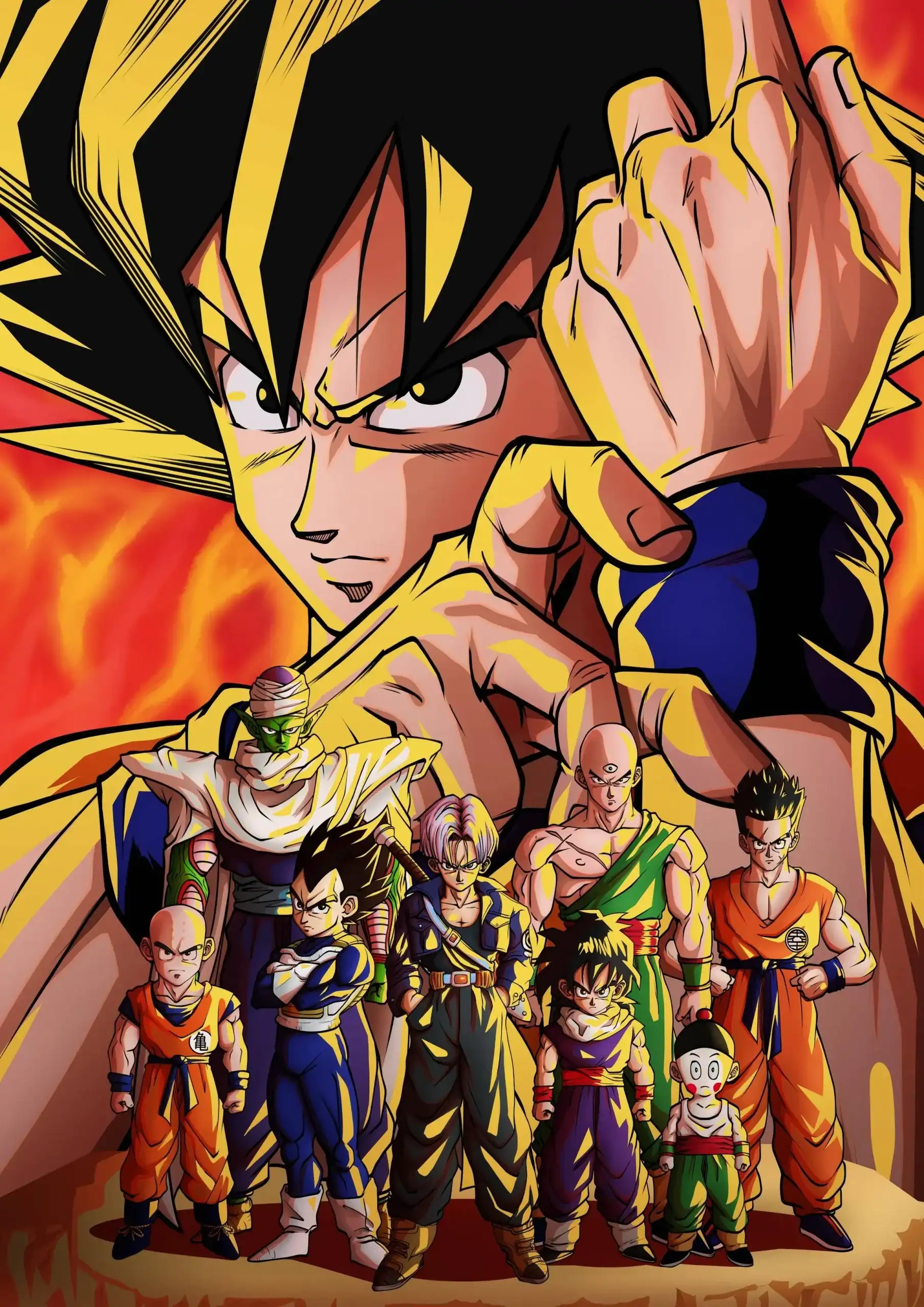 Dragon Ball inspired artwork used in Majin Planet history section
