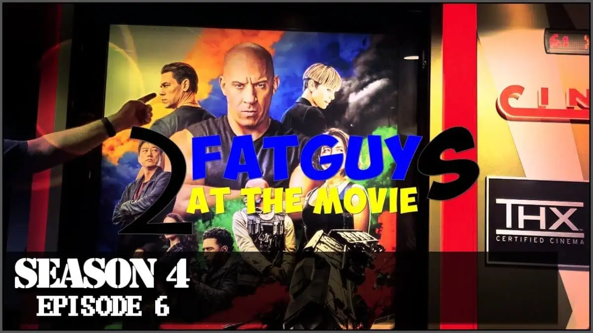 Movie poster for Fat Guy at the Movie with characters and title.