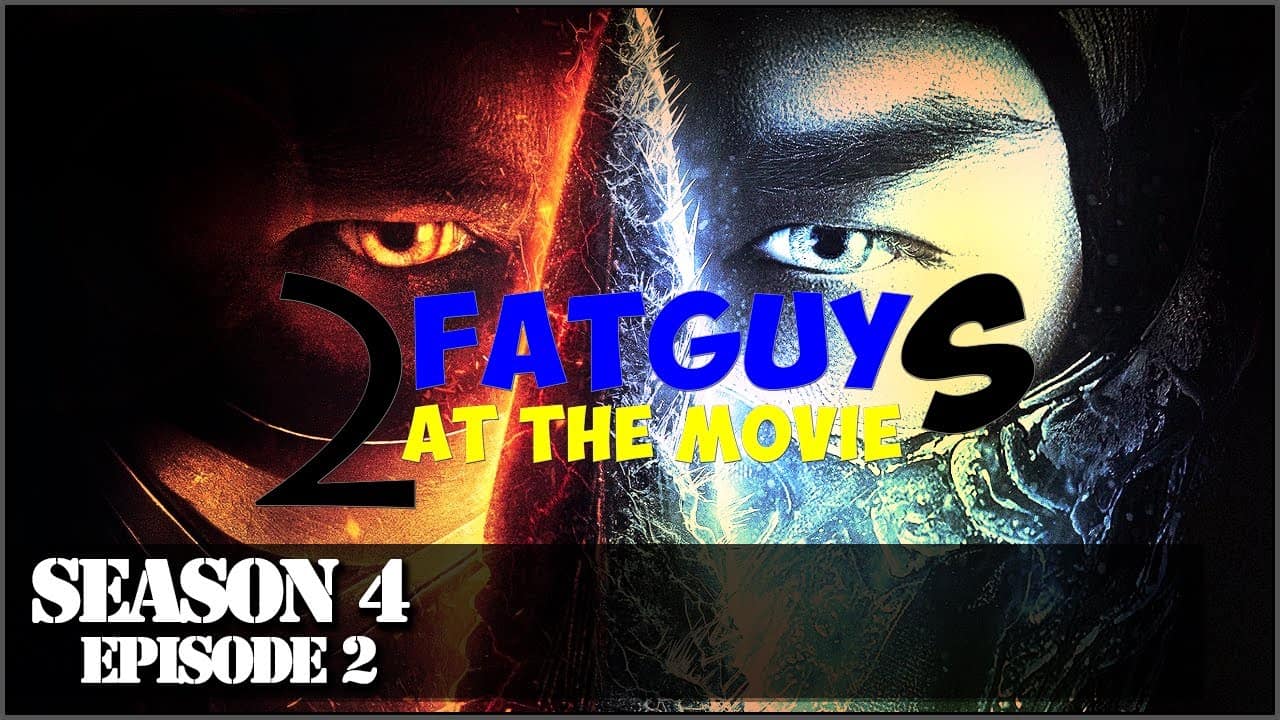 Poster for Fat Guy at the Movie with intense character close-up.