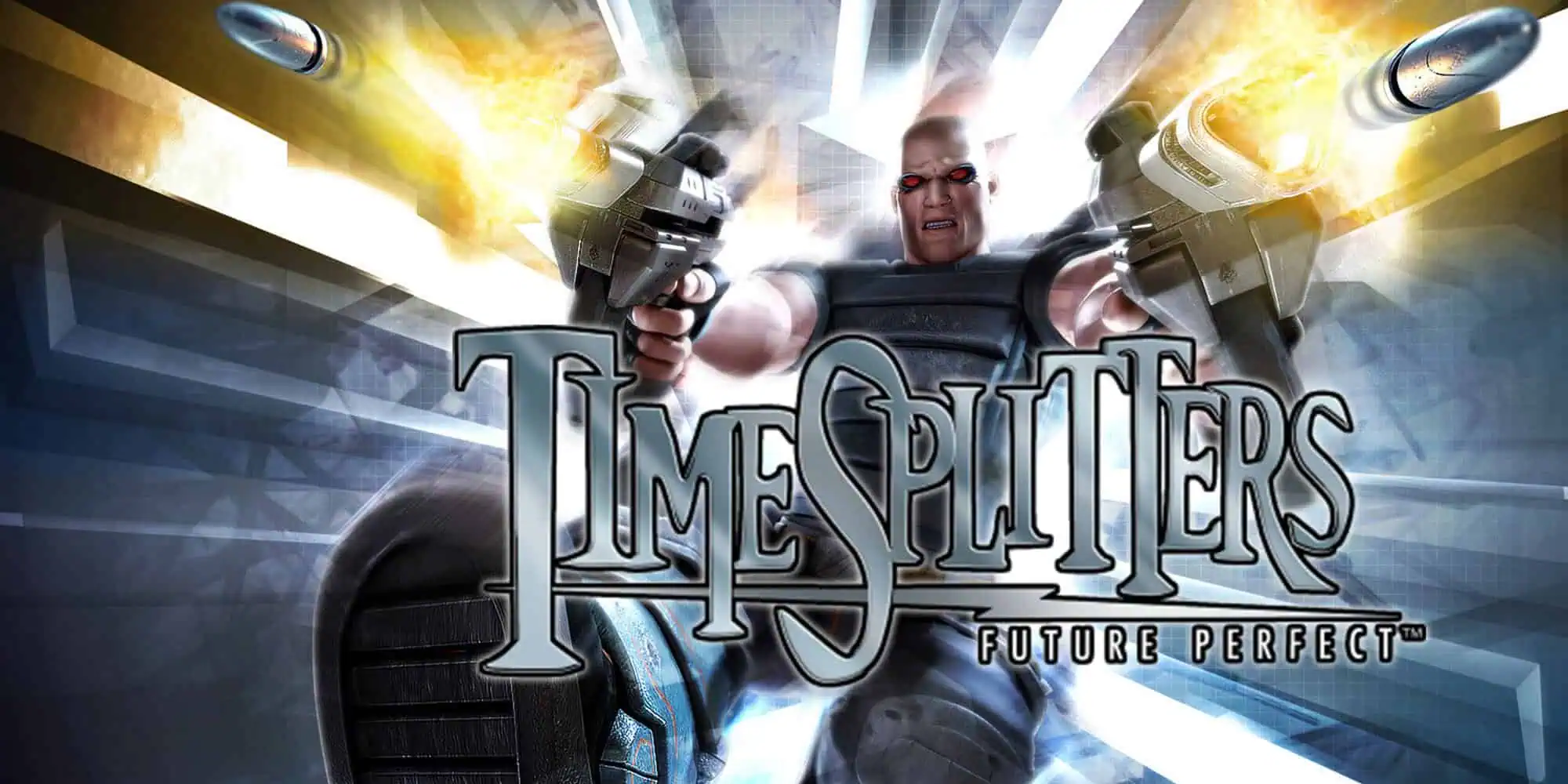 Action-packed scene from Timesplitters: Future Perfect on GameCube.