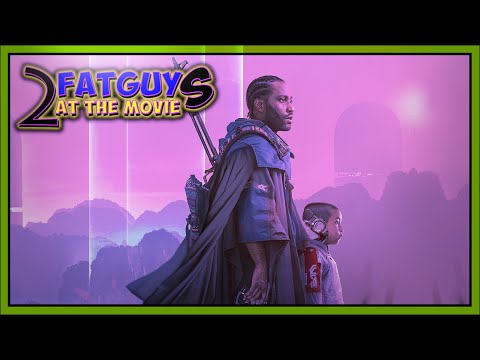 Promotional poster for Fat Guy's at the Movie featuring two characters in a purple-hued landscape.