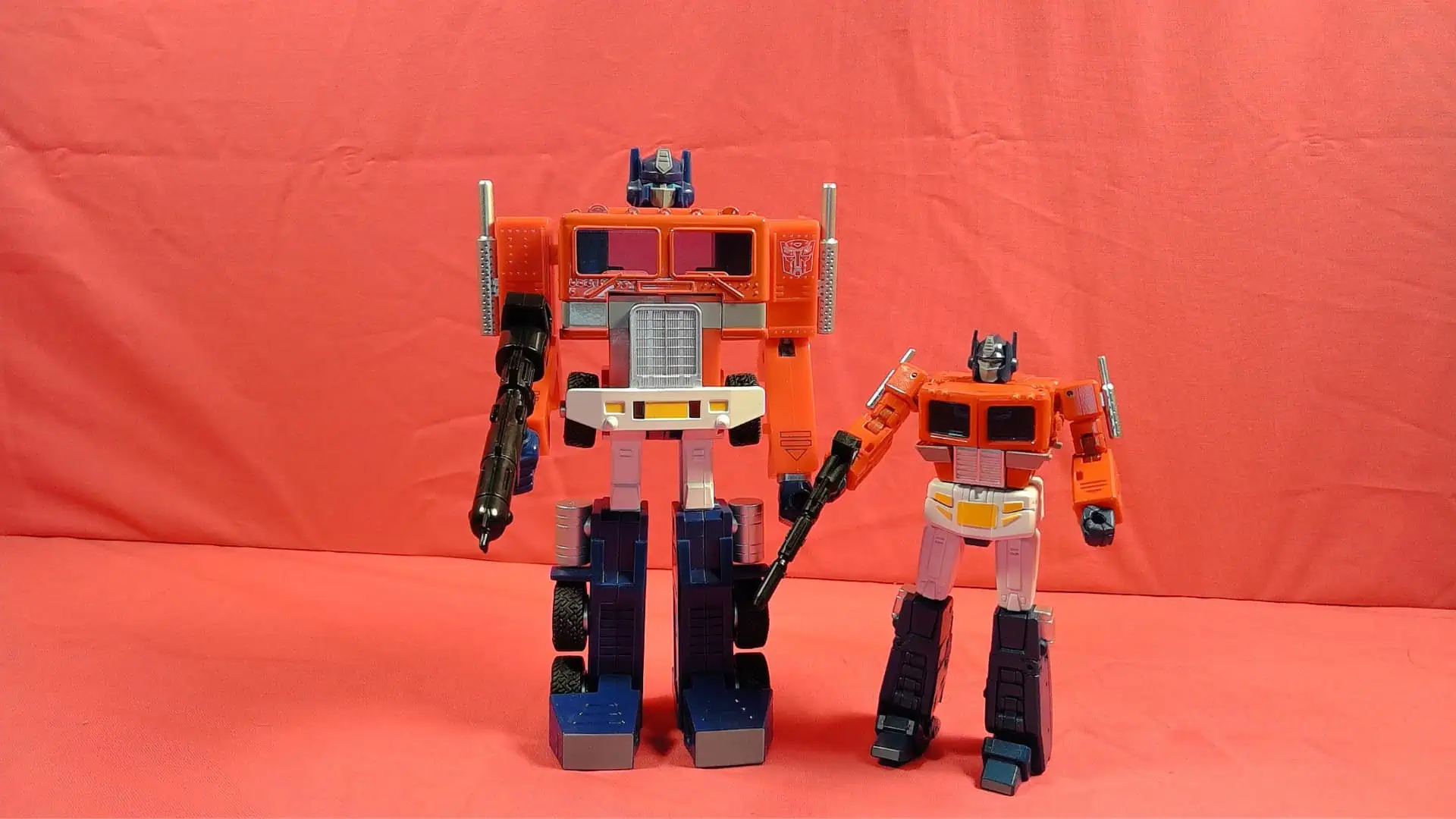 H27 David next to a G1 Optimus Prime for scale