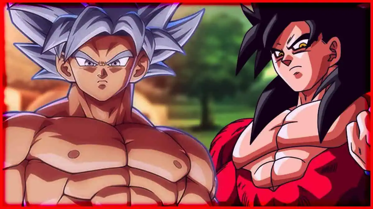 Goku and Broly from Dragon Ball Z Goku and Broly facing off in Dragon Ball Z anime scene.