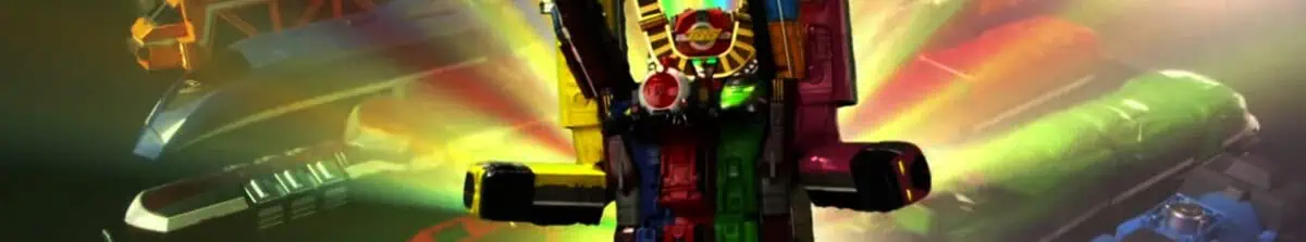 20231021_205113 Colorful display of duplicate Sentai robots from Majin Planet.
