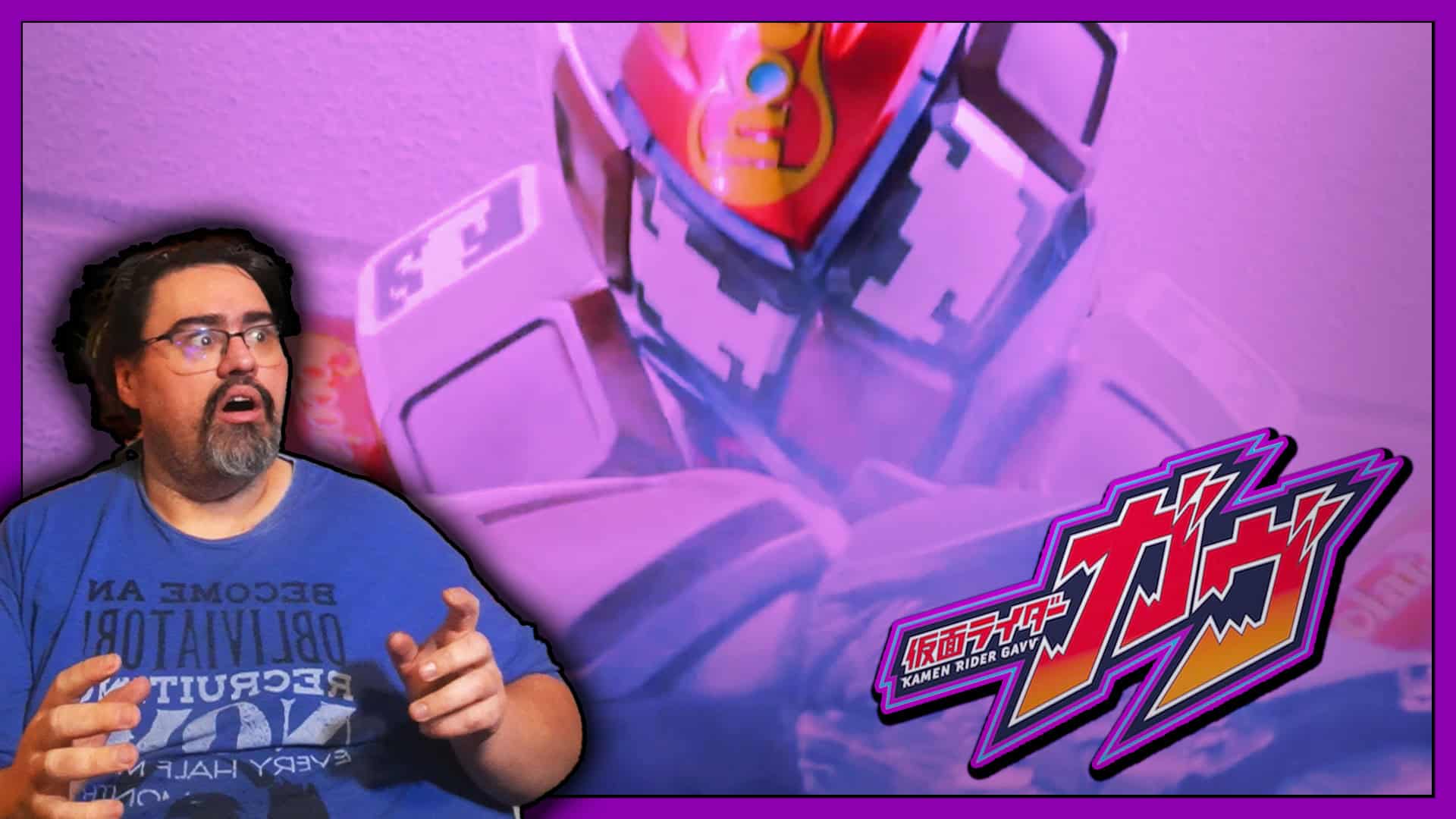 High Noon Kakia from Gavv Episode 25 reaction, featuring vibrant anime art and a YouTuber reacting t.