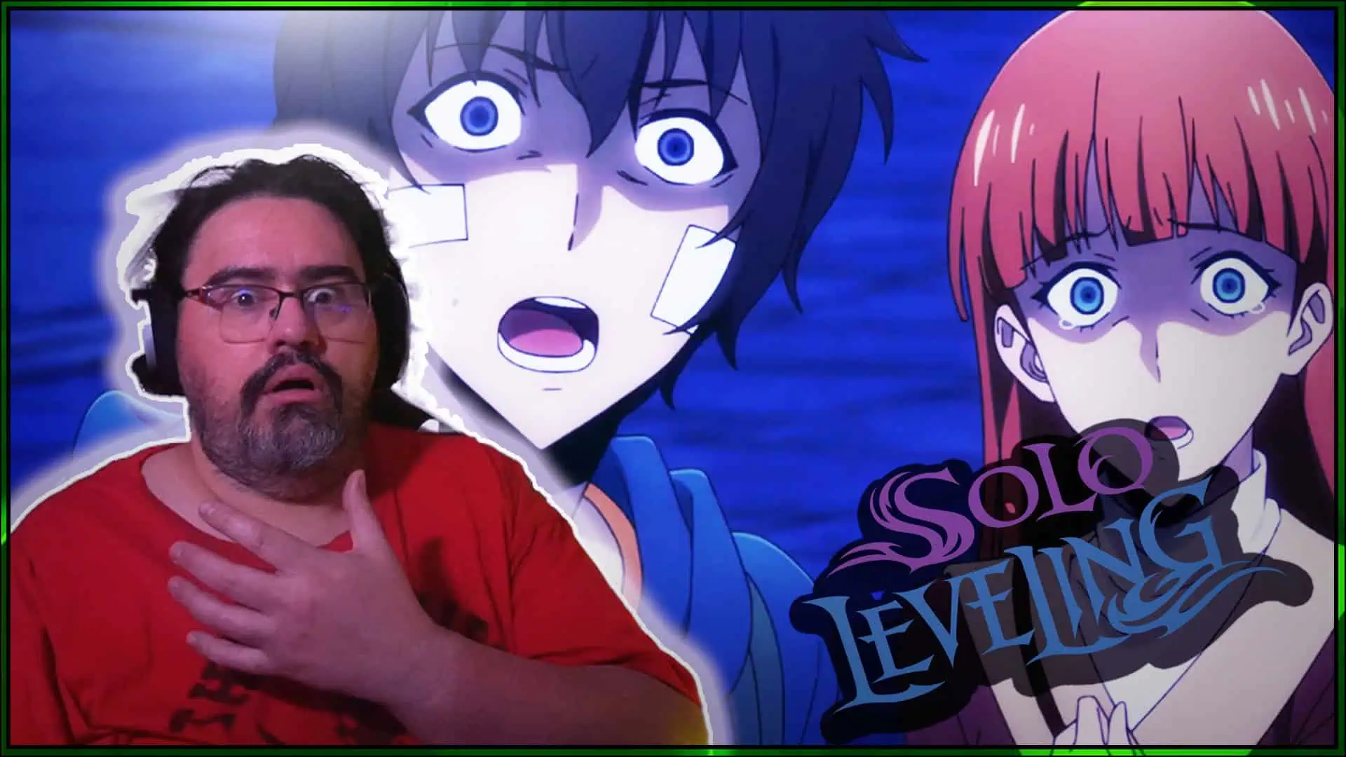 Reacting to Solo Leveling Episode 2 with surprised expressions.