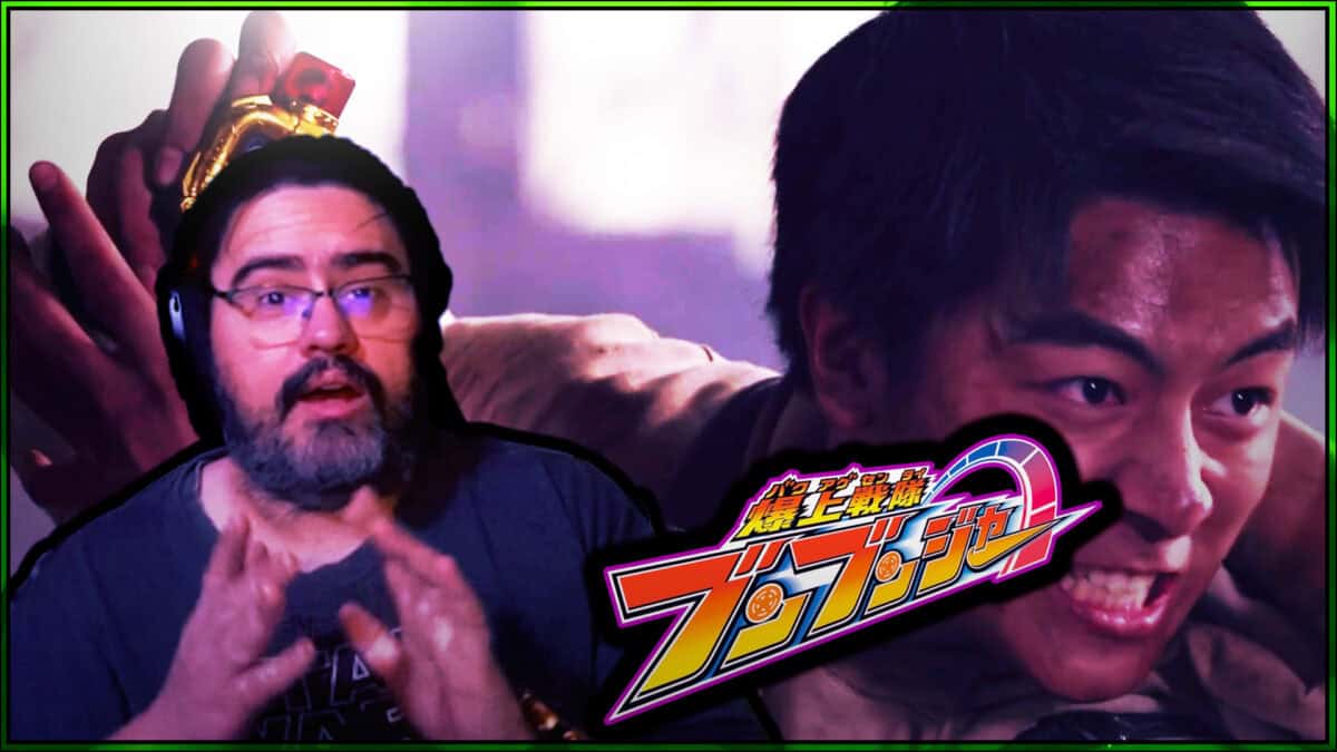Reaction image from Boonboomger Episode 5 with a YouTuber and a scene from the show.
