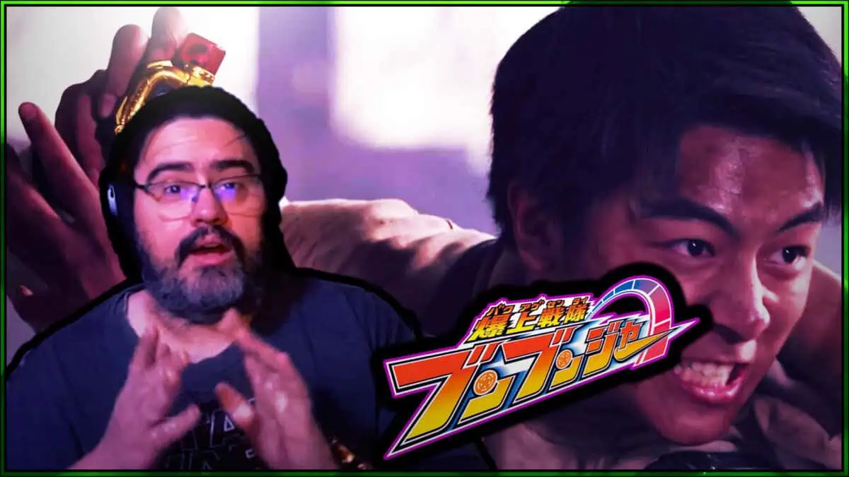 Reaction image from Boonboomger Episode 5 with a YouTuber and a scene from the show.