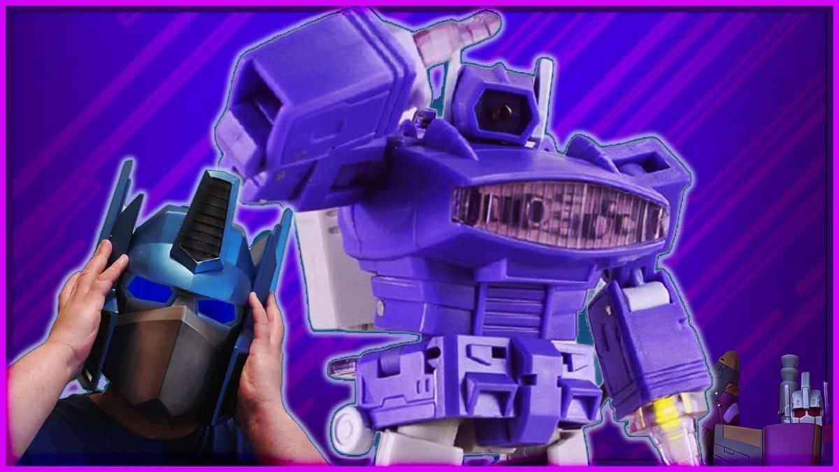 Vintage robot action figure with purple and gray details, perfect for collectors and fans of classic.