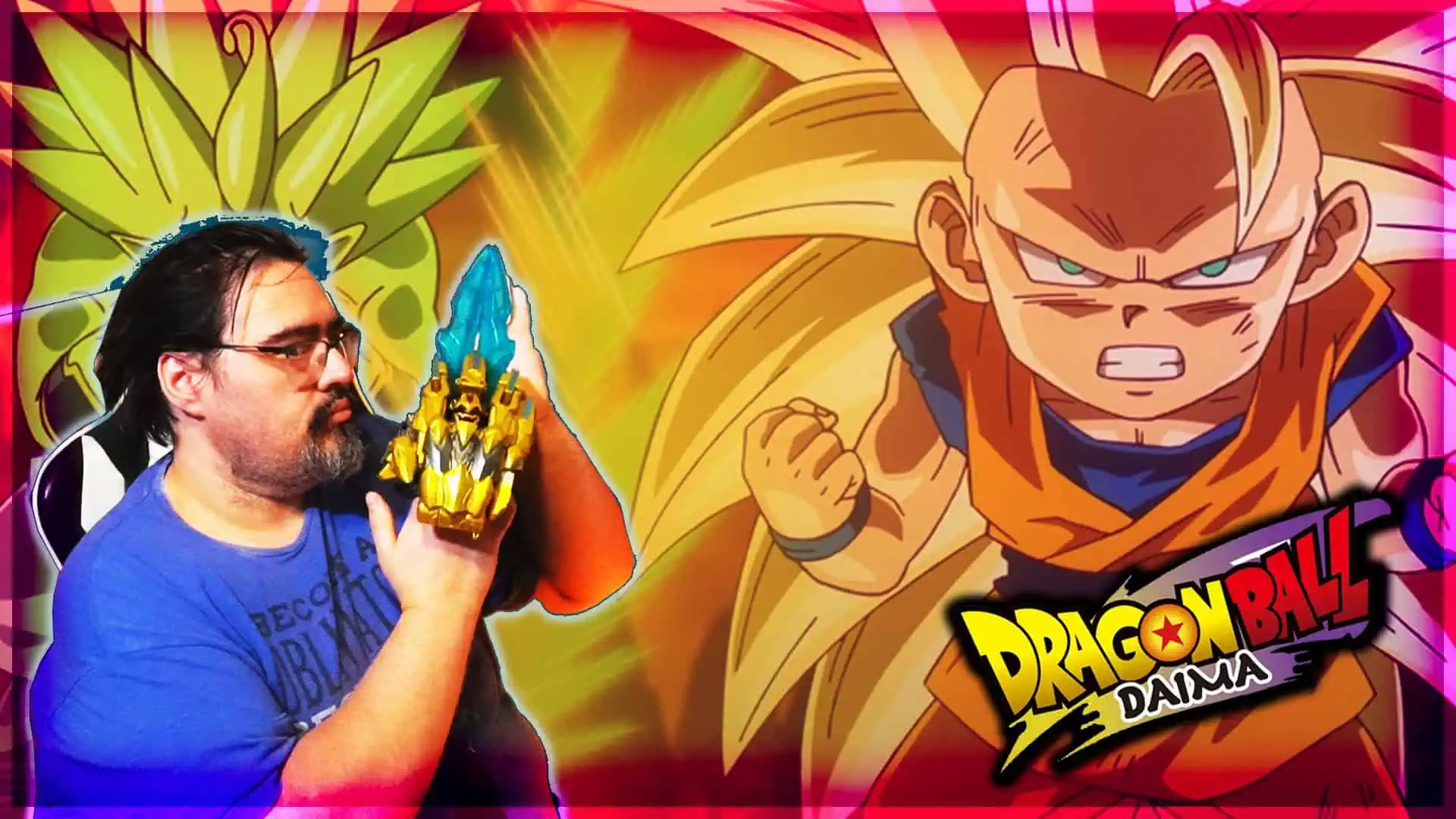 Fan reacts to Dragon Ball Diama Episode 18 with action figure.