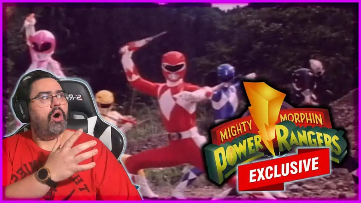 Power Rangers Dino Power team in action with vibrant costumes and weapons.