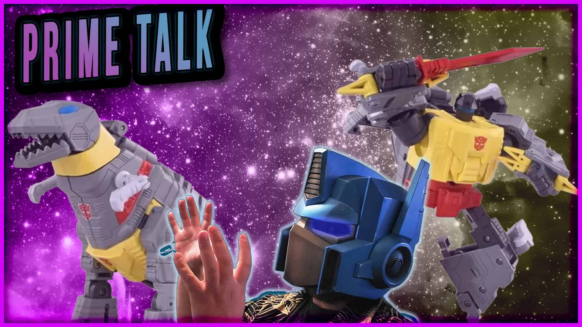 Collectible Grimlock dinosaur figure from Transformers with detailed design.