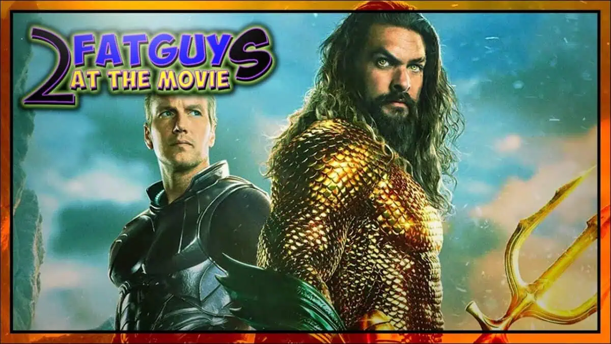 Movie poster for Fat Guy 2 featuring two male characters in superhero costumes.