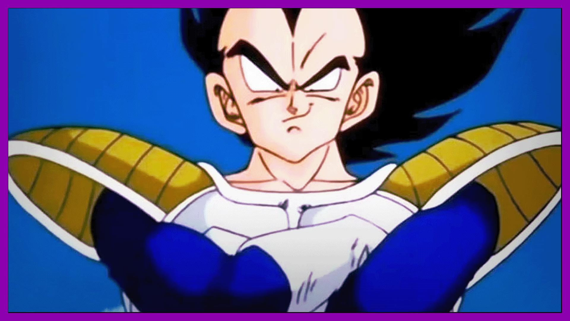 Goku from Dragon Ball Z in Super Saiyan mode with intense expression.