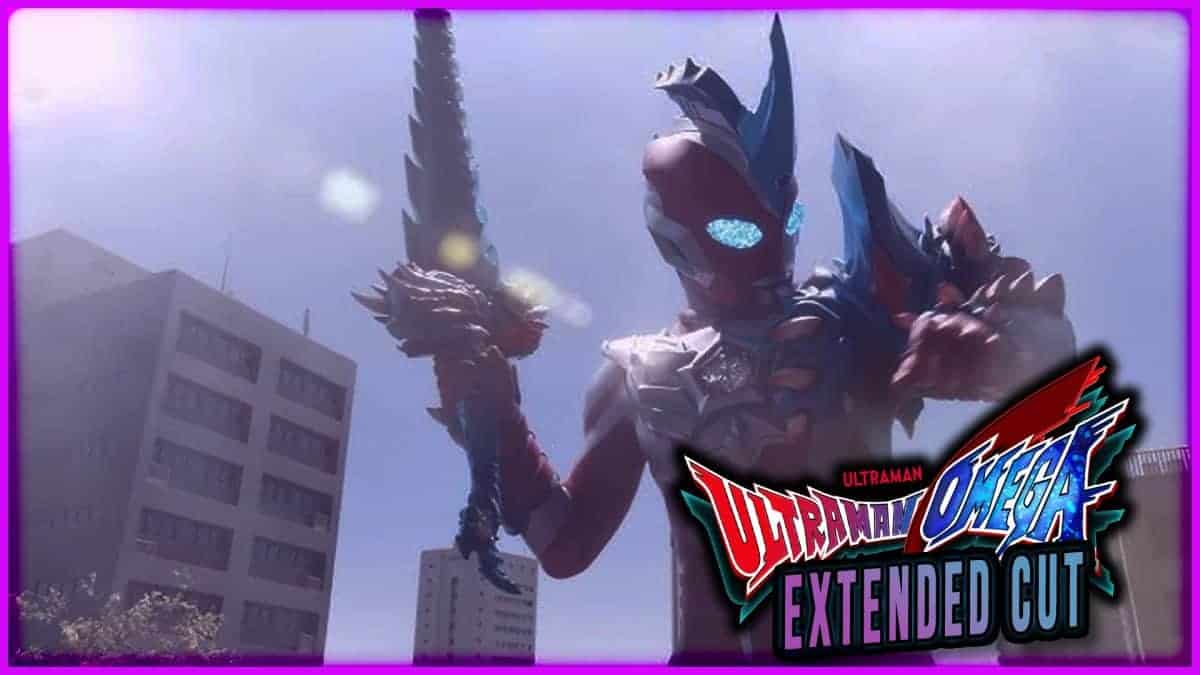 Majin Planet - Ultraman Omega Battle Ultraman Omega in action with a giant monster in a cityscape scene.