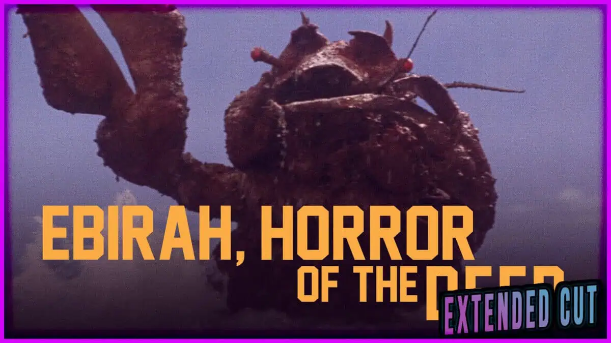 Ebirah, Horror of the Deep sea monster from Godzilla film, extended cut scene.