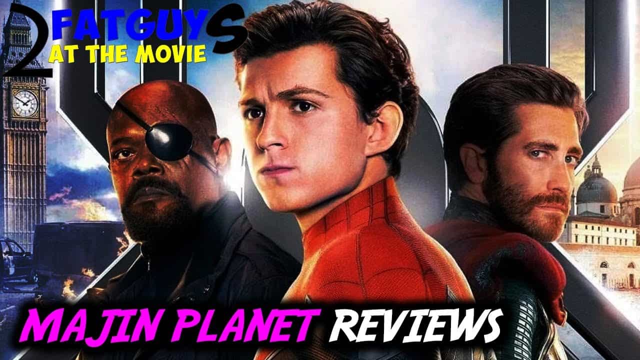 Spider-Man Far From Home characters with Fat Guy at the Movie poster.