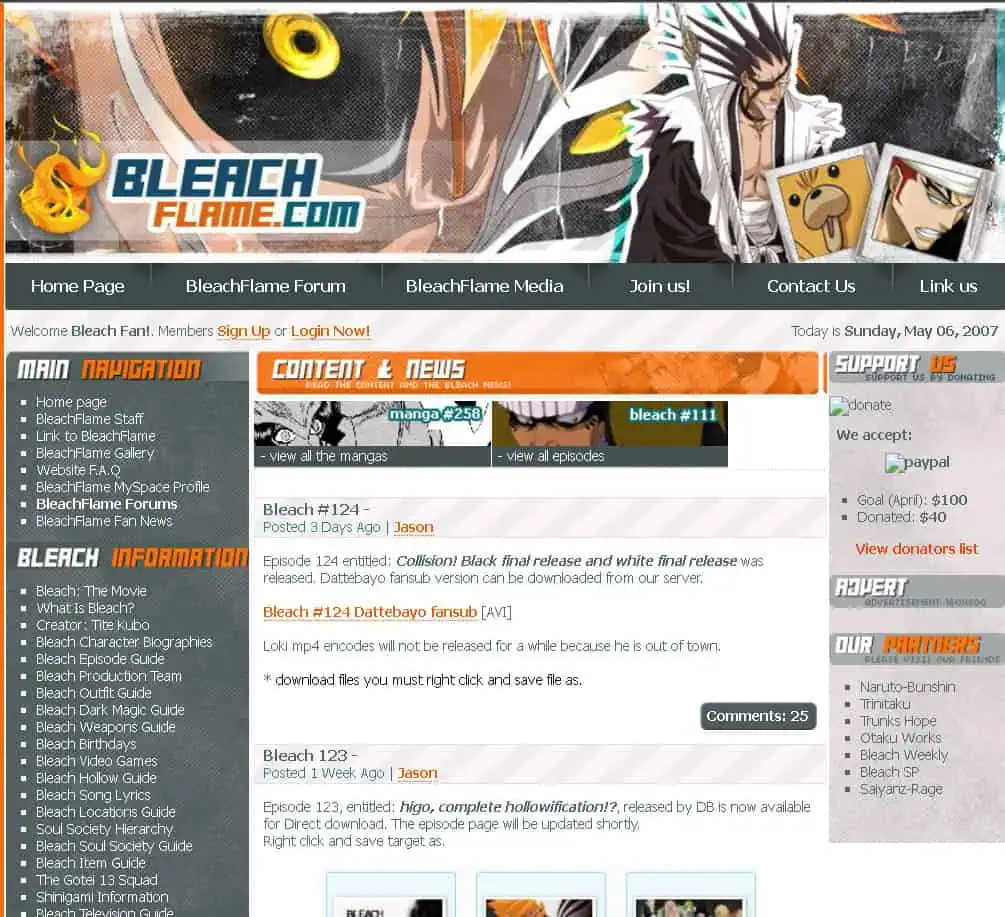 Bleach Flame - BleachFlame.com Bleach Flame anime character with fiery background, dynamic pose, and intense expression.