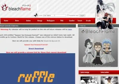 Anime and manga streaming platform for fans.