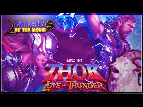 Thor and Mighty Goat in action from Thor Love and Thunder movie poster.