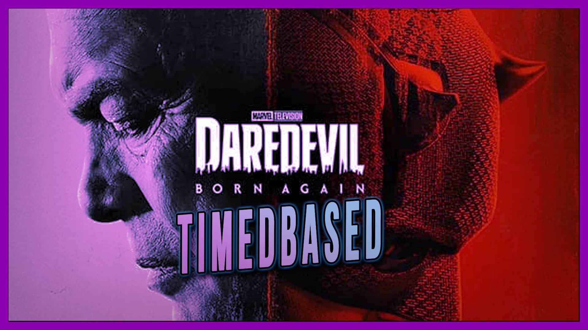 Daredevil from "Born Again" episode 4, featuring his iconic mask and intense expression.