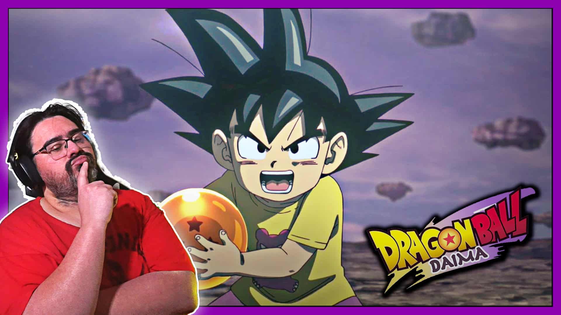 Goku holding a Dragon Ball with a fierce expression from Dragon Ball series.